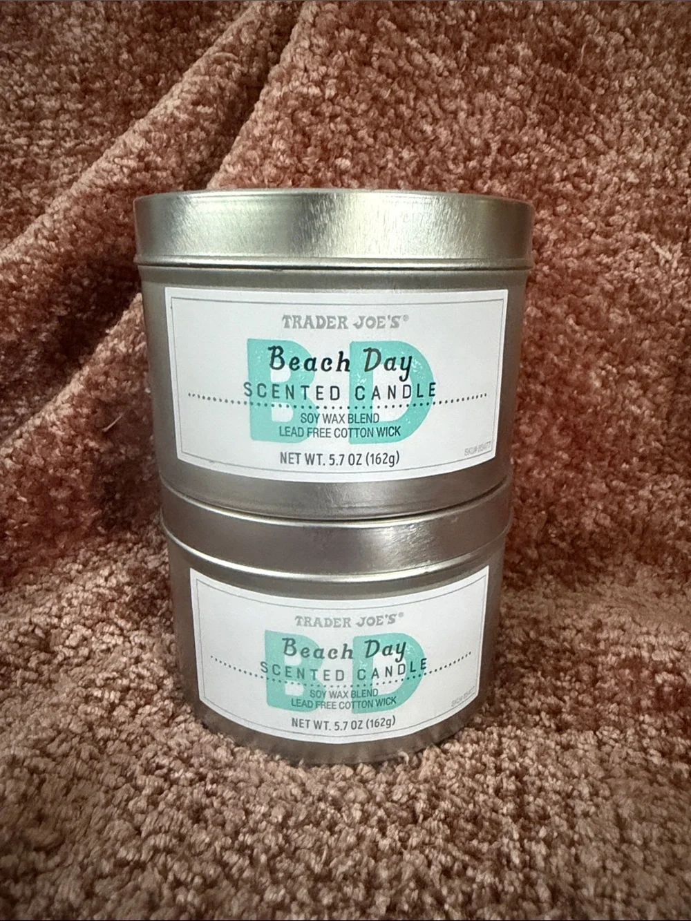 Trader Joe’s 2026 Exclusive set of 2 Beach Day Scented Soy Candle